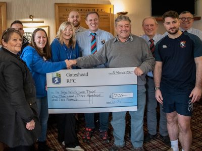 gateshead RFC cheque